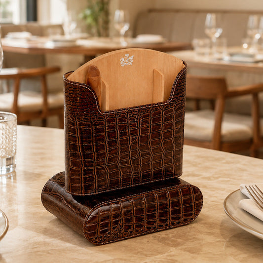 The "Show Band" Travel Humidor - Croco Pattern Tobacco