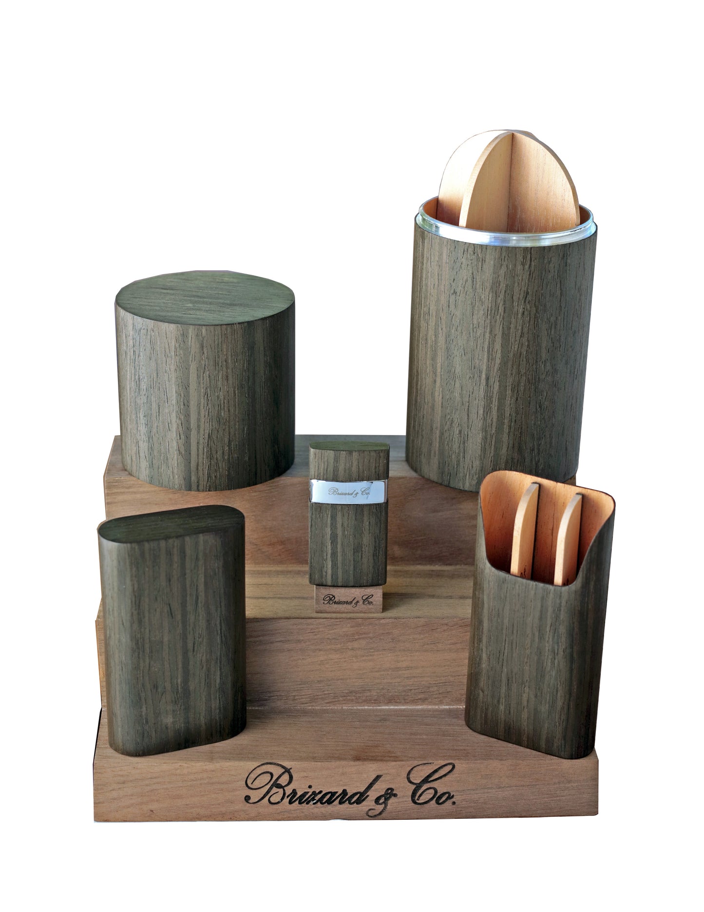 "Show Band" 3 Cigar Case - Gunmetal Ebony