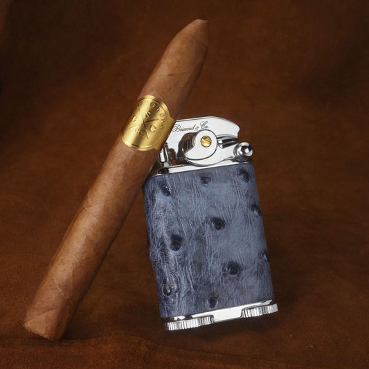 Gatsby Lighter - "American Blue Jeans" Ostrich