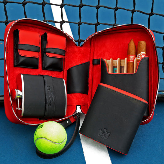Havana Traveler - Red and Black Leather
