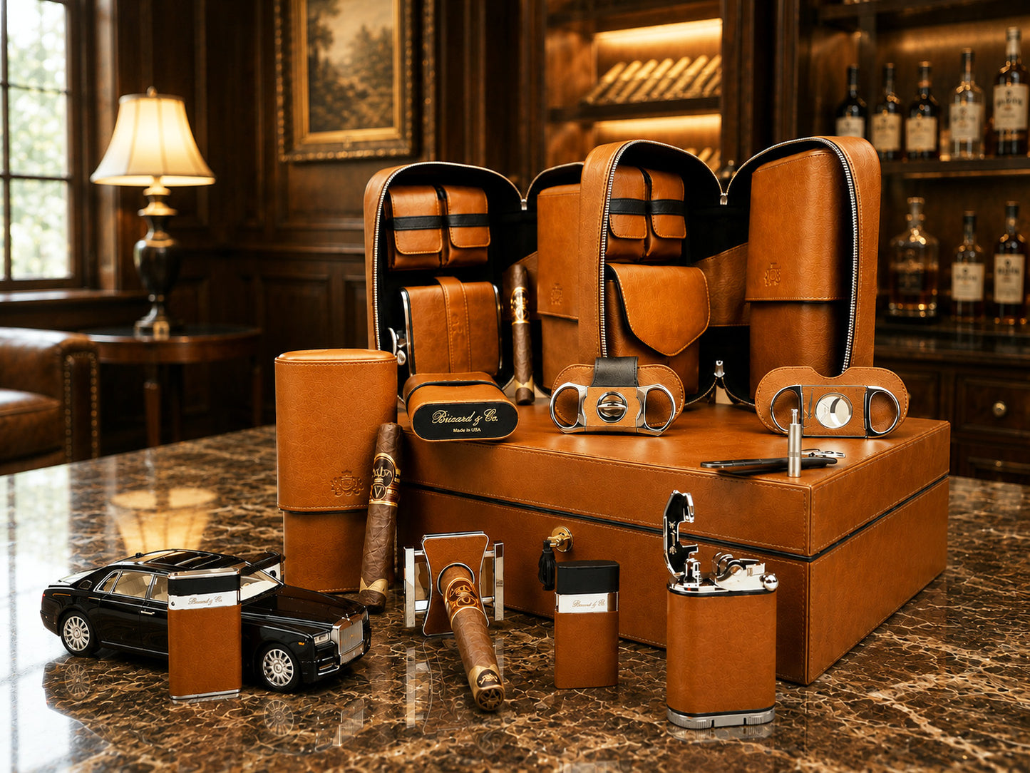Venezia Lighter - Whisky and Black Leather