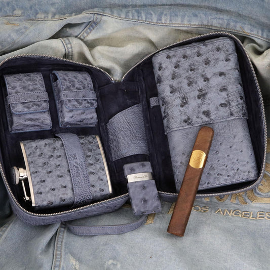 Havana Traveler - "American Blue Jeans" Ostrich