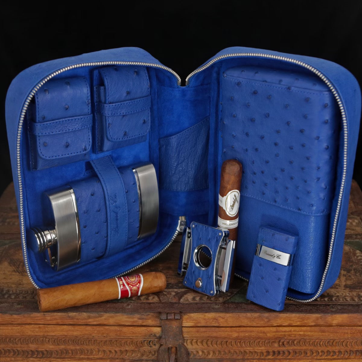 Havana Traveler - Blue Ostrich
