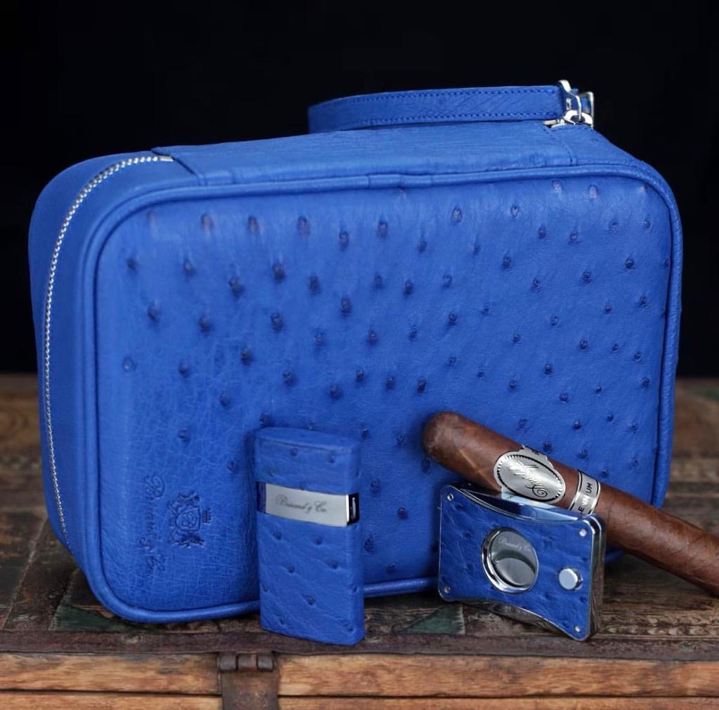 Havana Traveler - Blue Ostrich