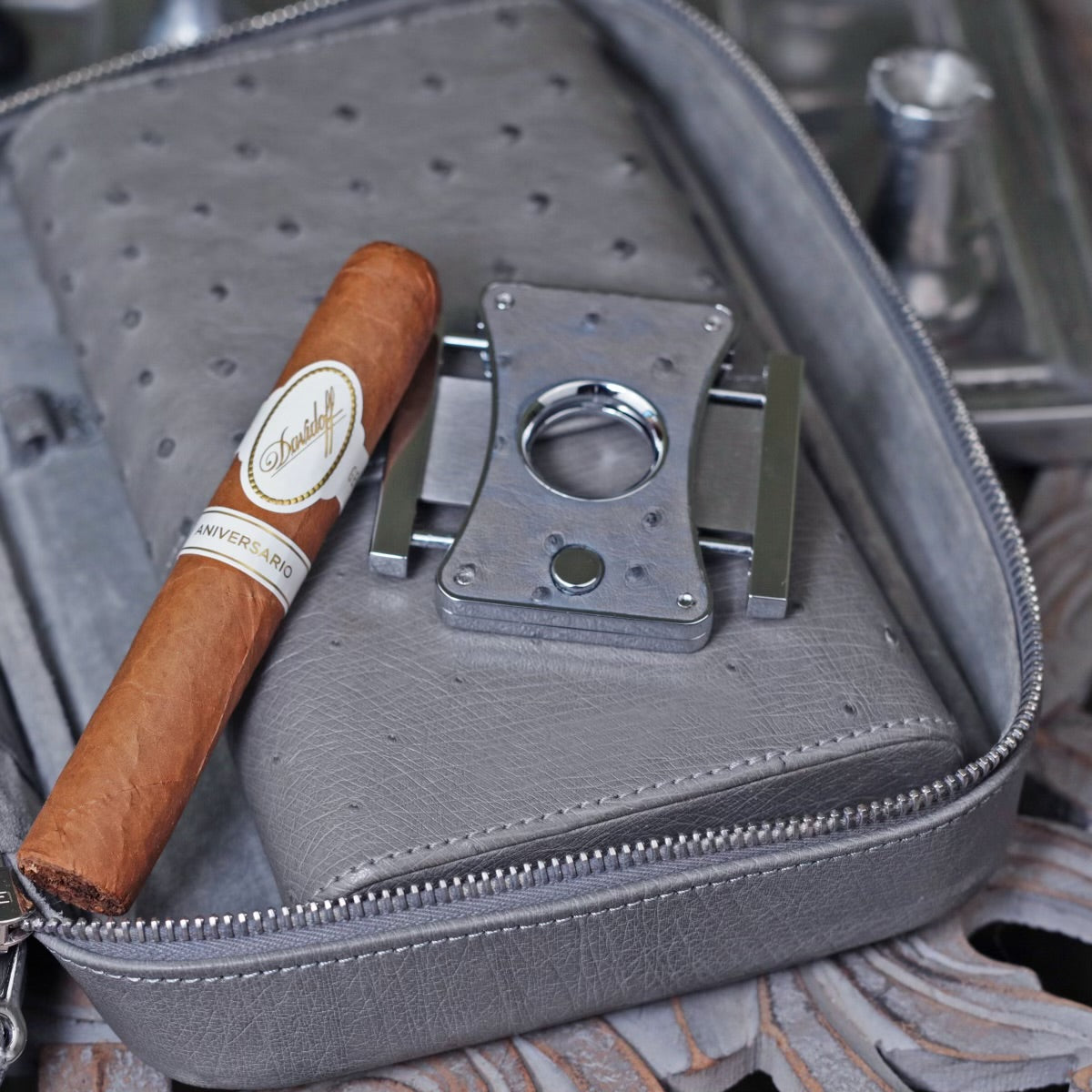 The "Elite Series 2" Cutter - Gray Ostrich