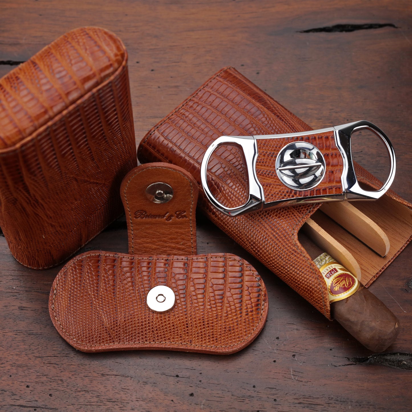 The "V" Cutter - Havana Lizard Pattern