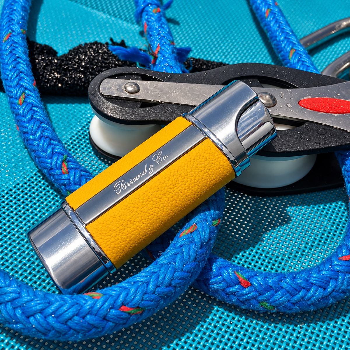 The "Nano" Lighter - Yellow Leather