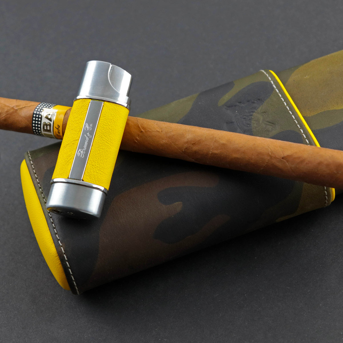 The "Nano" Lighter - Yellow Leather