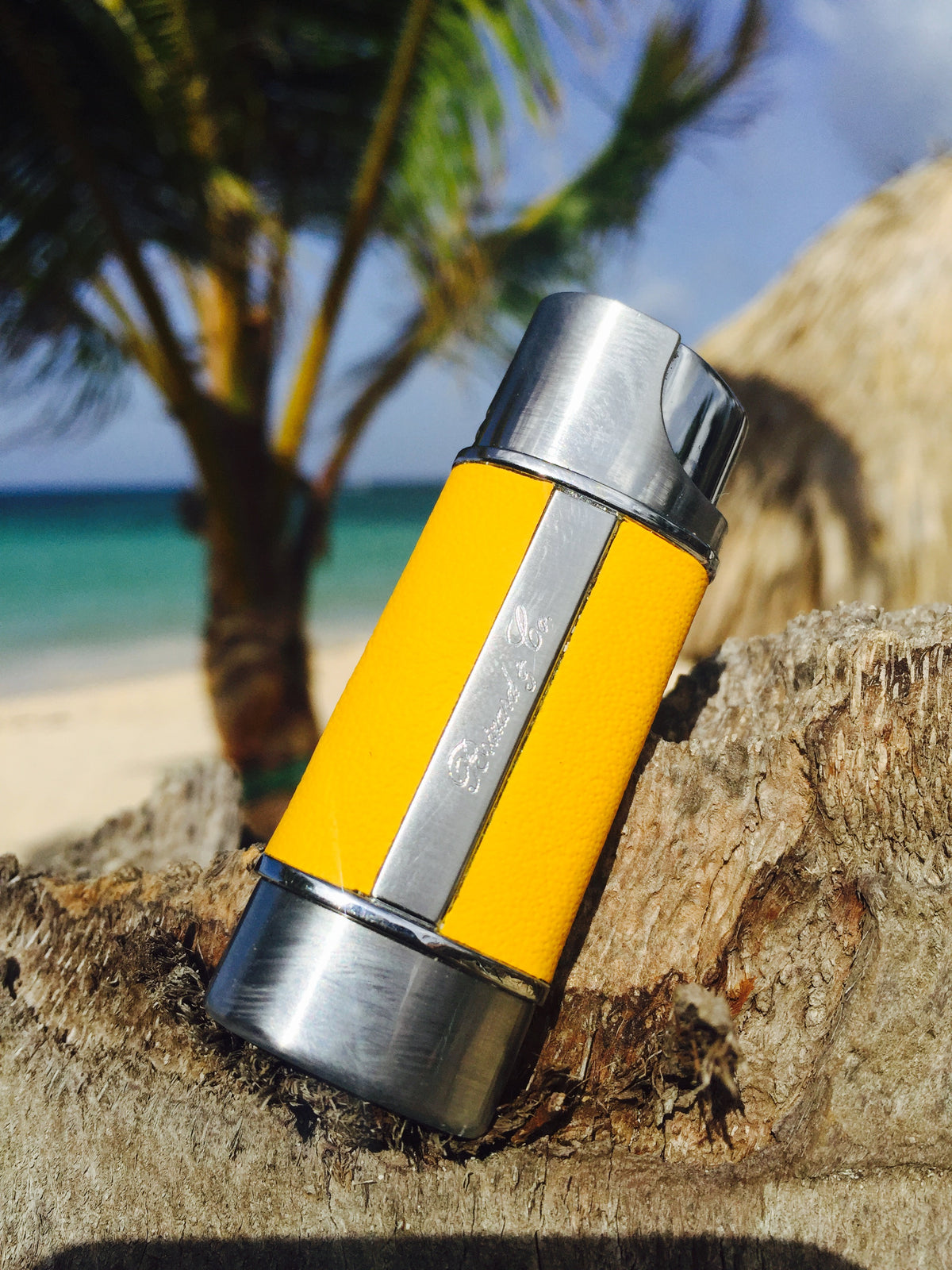 The "Nano" Lighter - Yellow Leather
