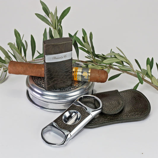 The "V" Cutter - Antique Olive Leather