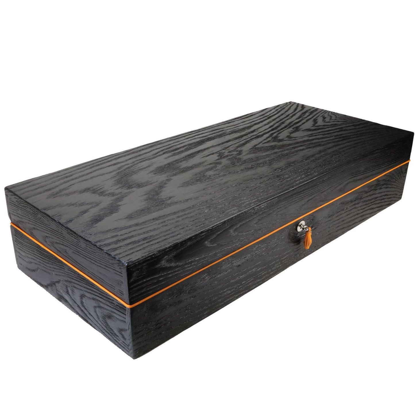 The "Royal Oak Collection" Humidor - Black and Orange (130/150 Count)