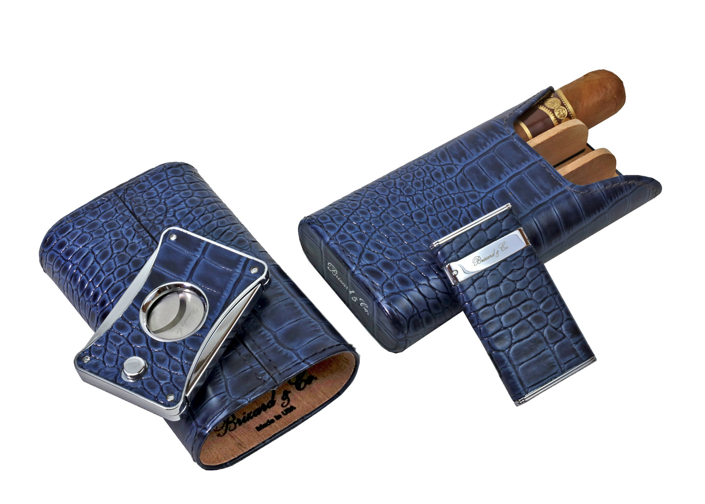 The "Sottile" Lighter - Indigo Croco Pattern