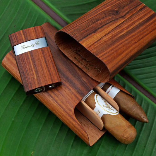 The "Show Band" 3 Cigar Case - Rosewood