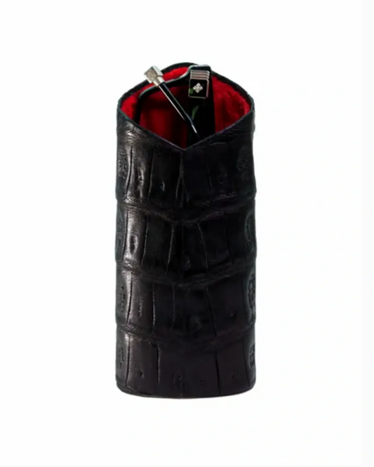 The Luxury Eyewear Stand - Genuine Black Caiman Alligator