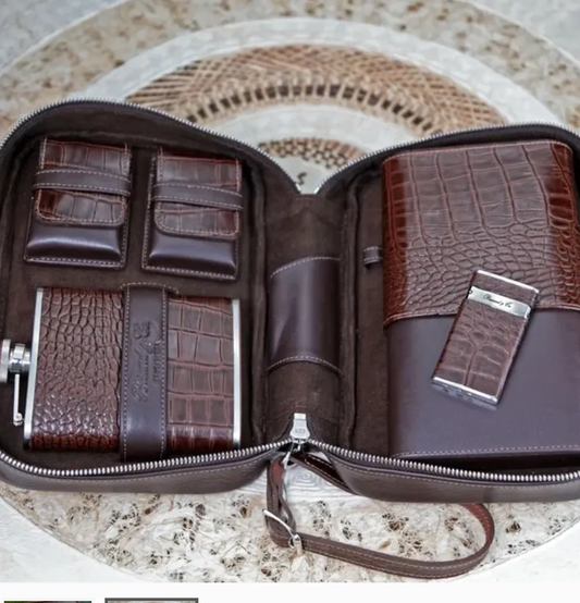 Havana Traveler - Croco Pattern Tobacco