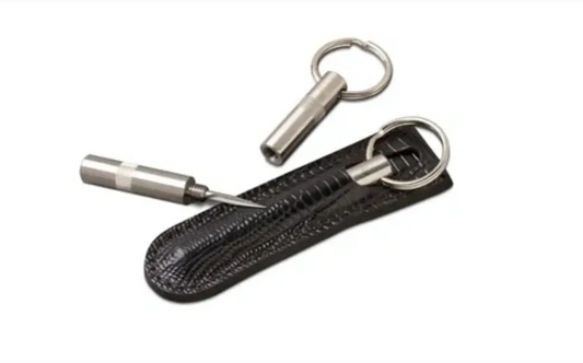 The "Trilogy" Cigar Punch - Lizard Pattern Black