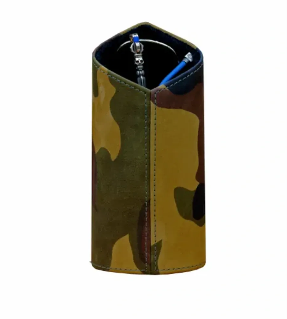 The Luxury Eyewear Stand - Camouflage Leather