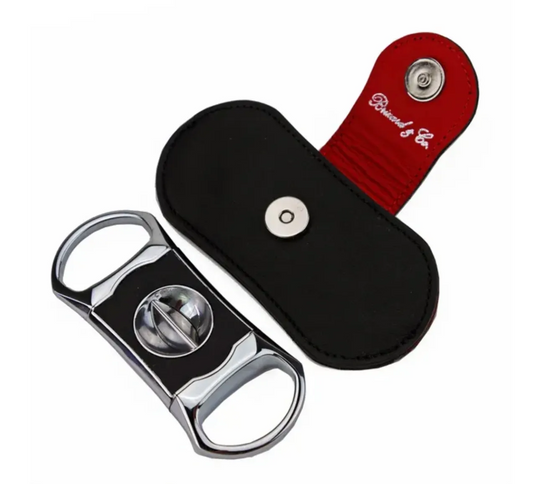 The "V" Cutter - Black and Red Leather