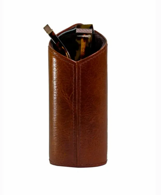 The Luxury Eyewear Stand - Antique Saddle Leather