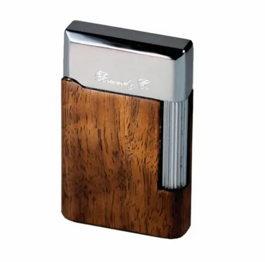 The "Eternel" Double Soft Flame Lighter - Curly Walnut