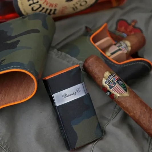 Venezia Lighter - Camouflage and Orange Leather
