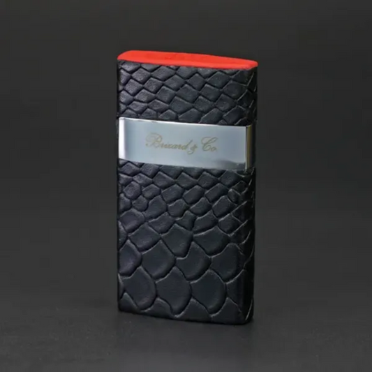 Venezia Lighter - Black Python Pattern and Red