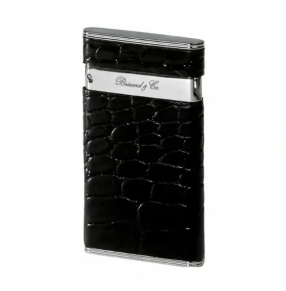 The "Sottile" Lighter - Croco Pattern Black