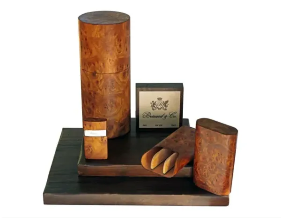 "Show Band" 3 Cigar Case - Carpathian Burl