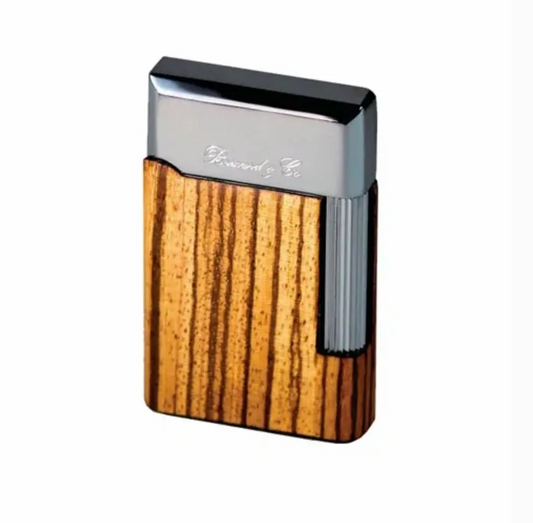 The "Eternel" Double Soft Flame Lighter - Zebrawood