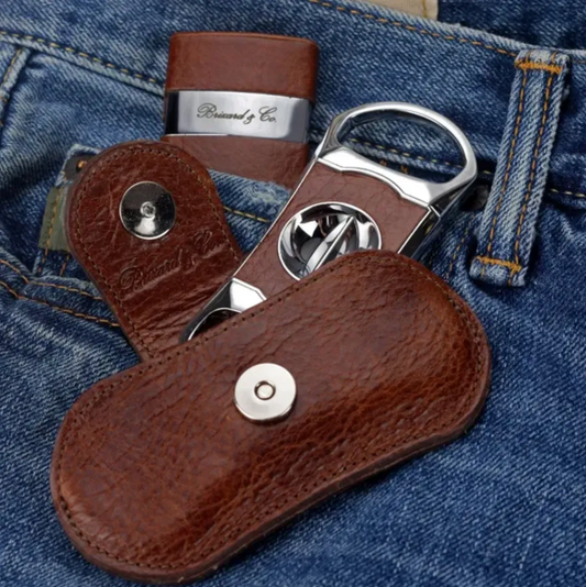 The "V" Cutter - Antique Saddle Leather