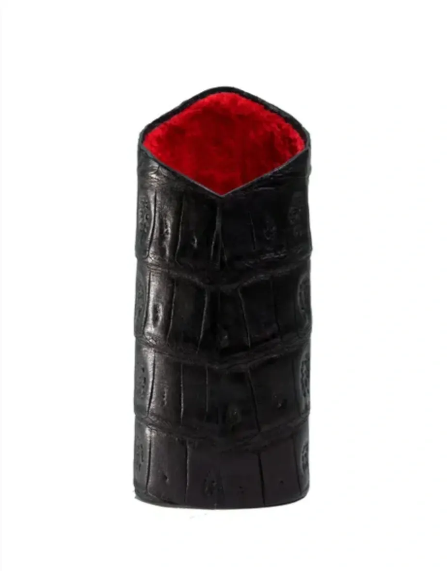 The Luxury Eyewear Stand - Genuine Black Caiman Alligator