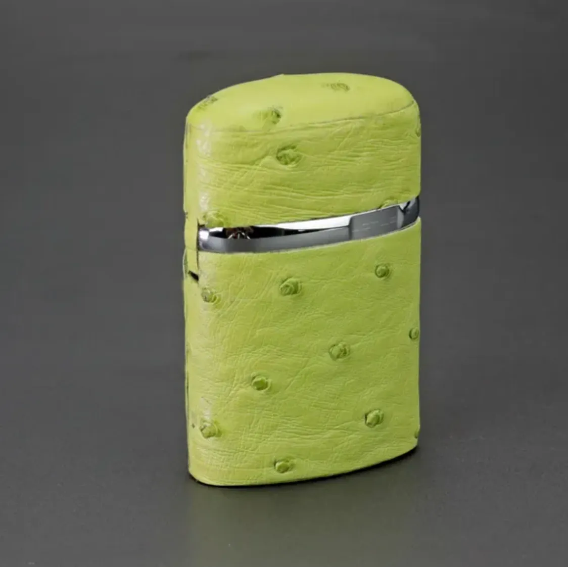 The "Triple Jet" Table Lighter - Matcha Ostrich