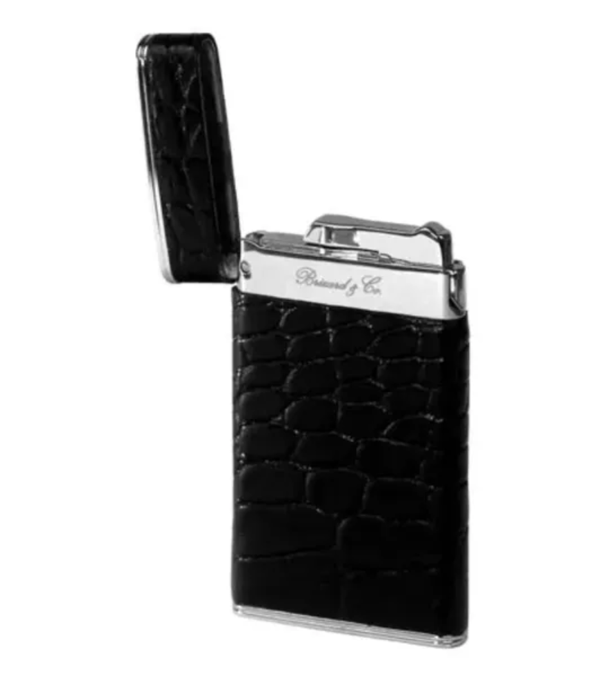 The "Sottile" Lighter - Croco Pattern Black