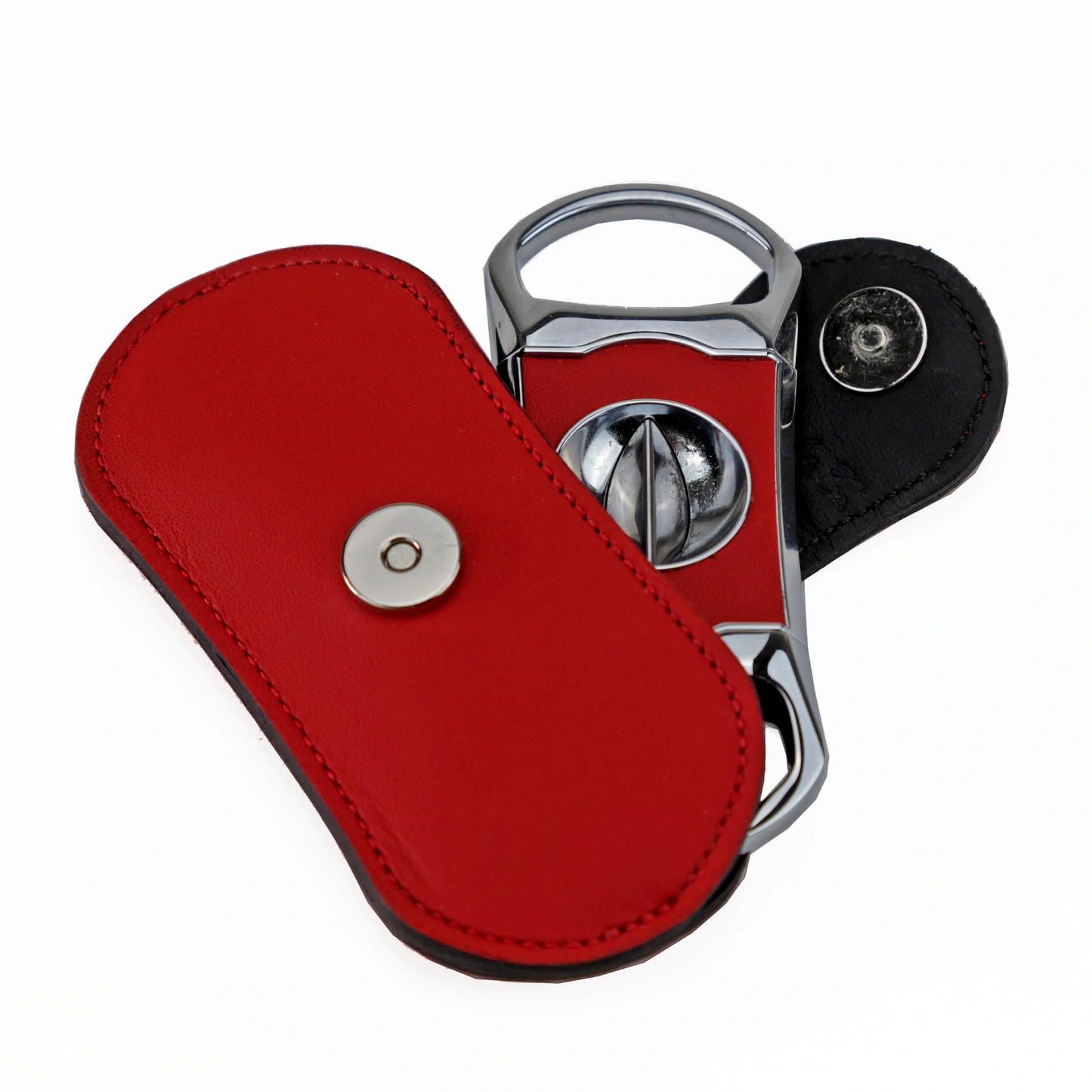 The "V" Cutter - Red and Black Leather