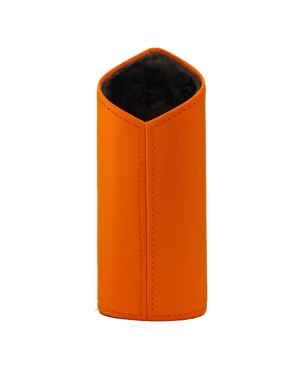 The Luxury Eyewear Stand - Orange Leather