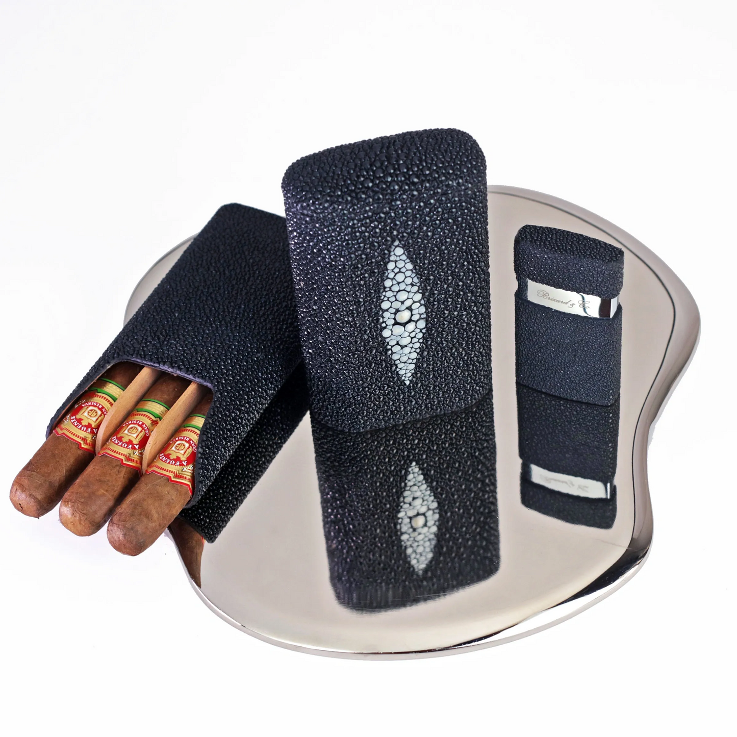 The "Show Band" 3 Cigar Case - Stingray