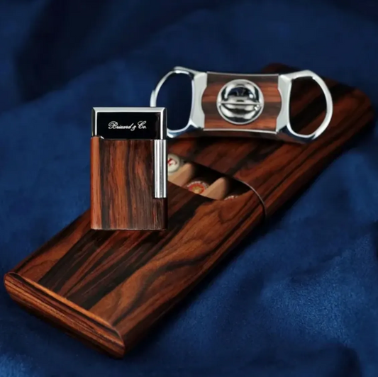 The "Eternel" Double Soft Flame Lighter - Macassar Ebony