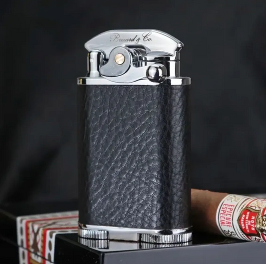 Gatsby Lighter - Black Leather