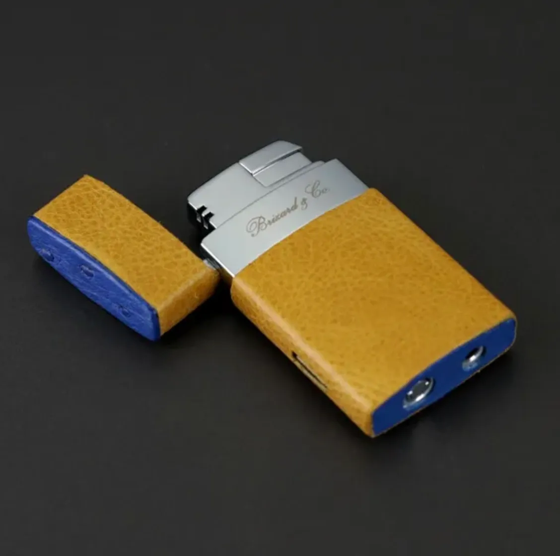 Venezia Lighter - Camel Color and Blue Leather