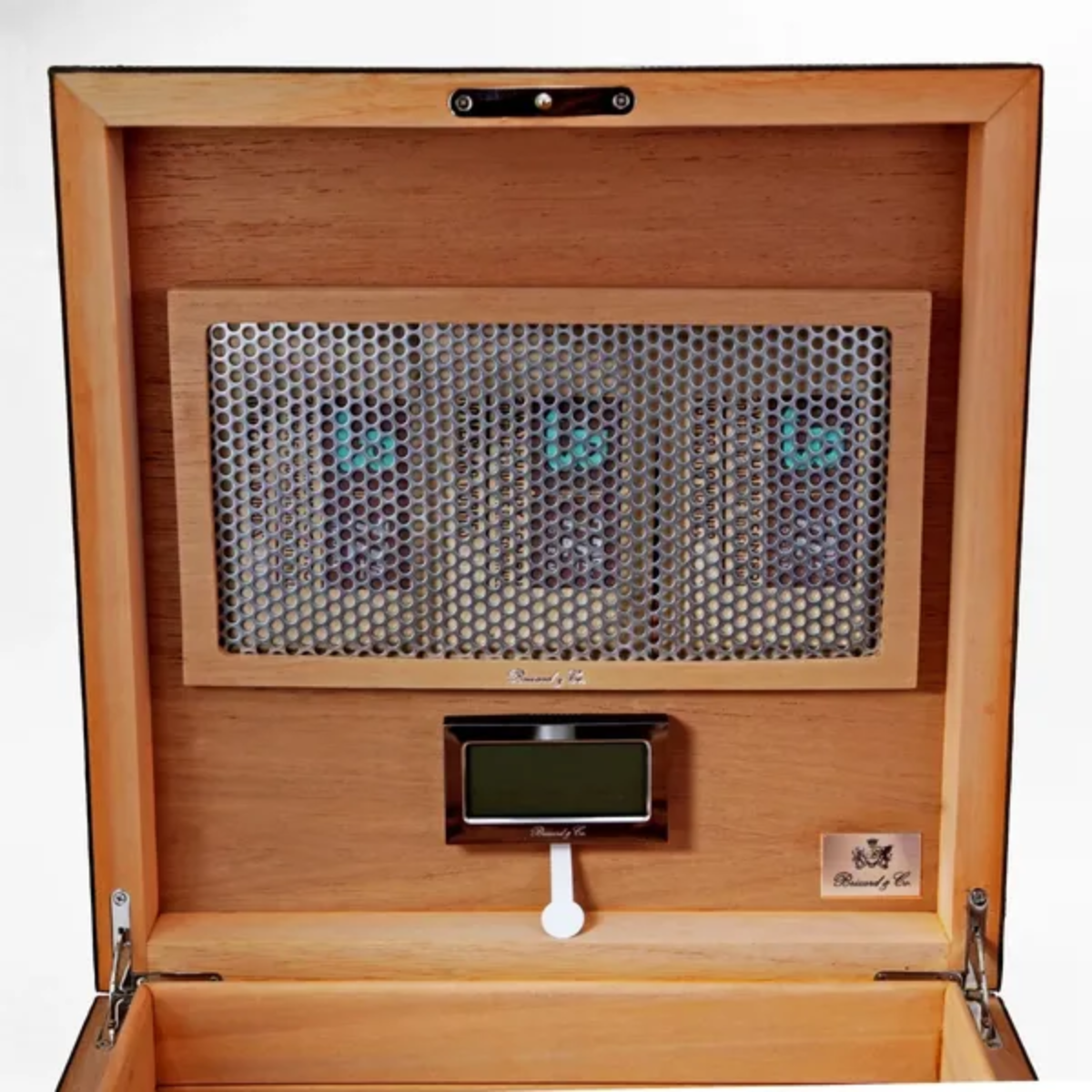 The "Checkers" Cigar Humidor - Ebony and Olive Wood with Leather (90/100 Count)
