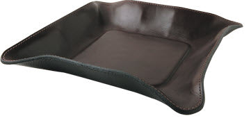 The "Valet" Leather Tray - Coffee Leather