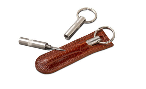 The "Trilogy" Cigar Punch - Lizard Pattern Havana