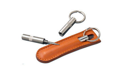 The "Trilogy" Cigar Punch - Orange Leather