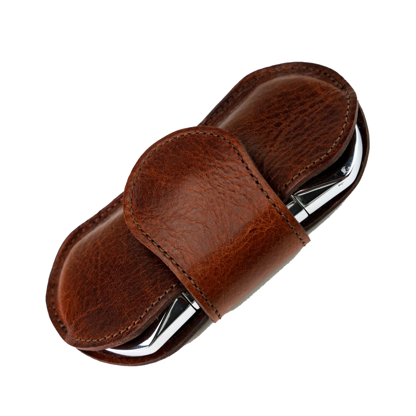The "V" Cutter - Antique Saddle Leather