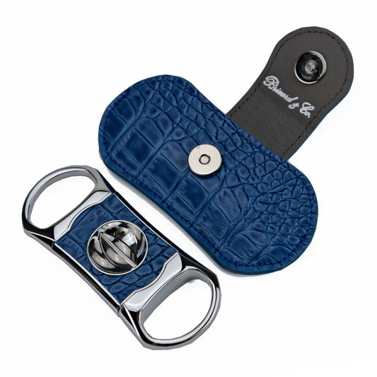 The "V" Cutter - Indigo Croco Pattern