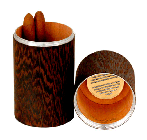 The Cylindrical Desk Humidor - Wenge