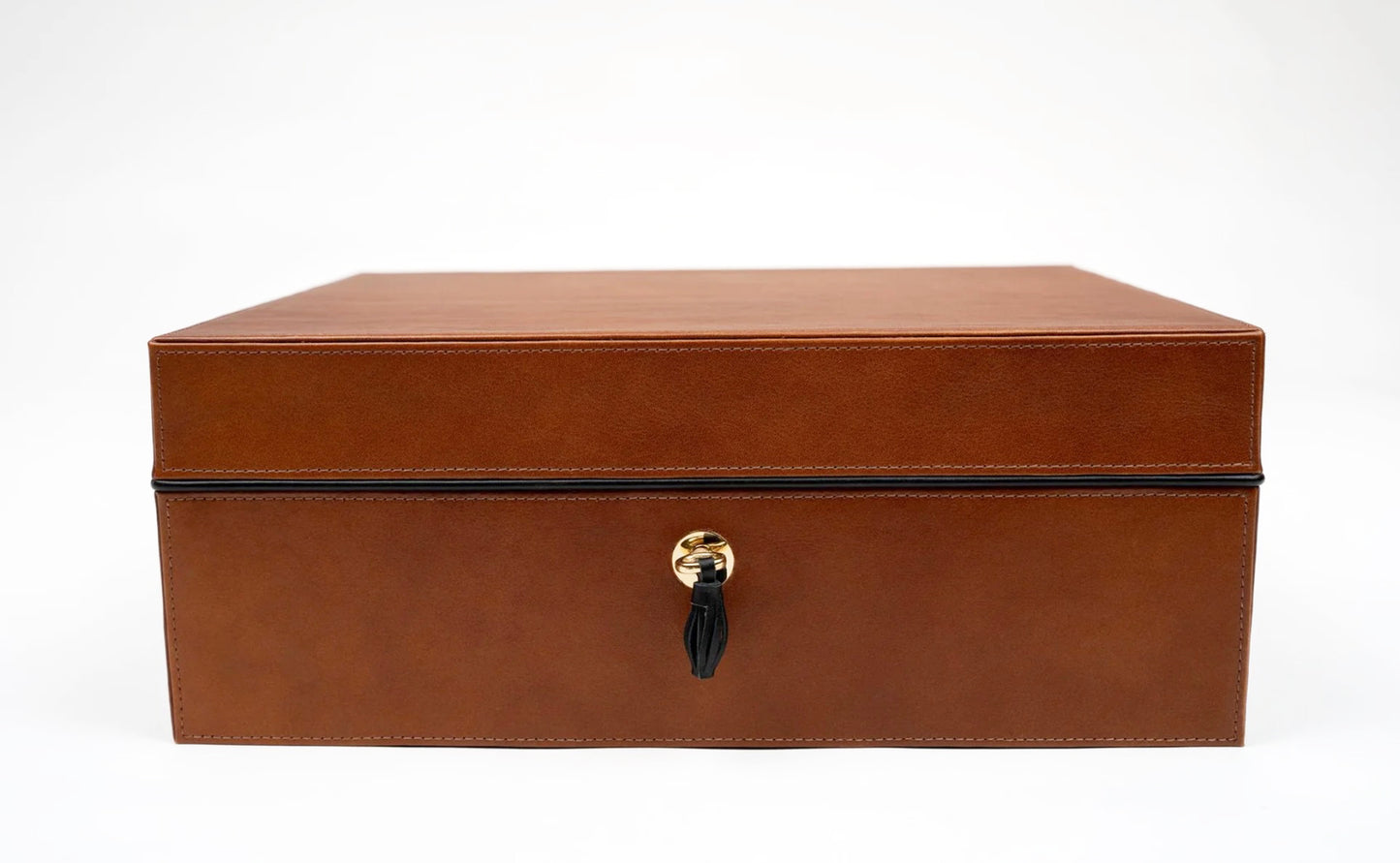 The "Airflow" Cigar Humidor - Whisky and Black Leather (60/70 Count)