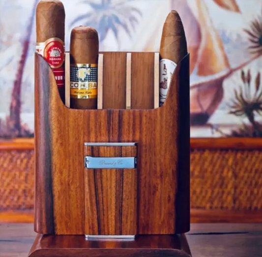 The "Show Band" 5 Cigar Case - Rosewood